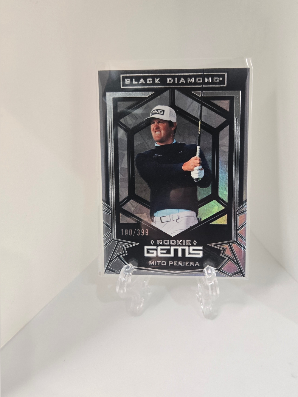 2024 Upper Deck Portfolio Golf Black Diamond Rookie card of Mito Pereira /399